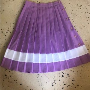 Vintage Pleated Midi Skirt
